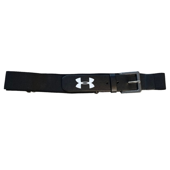Under Armour Mens UA Baseball Belt OSFA 1252084 Black 2” - Picture 1 of 4